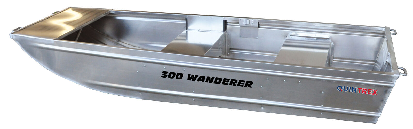 Quintrex 300 Tinnie Wanderer w/ x2 Transom Handles S/S