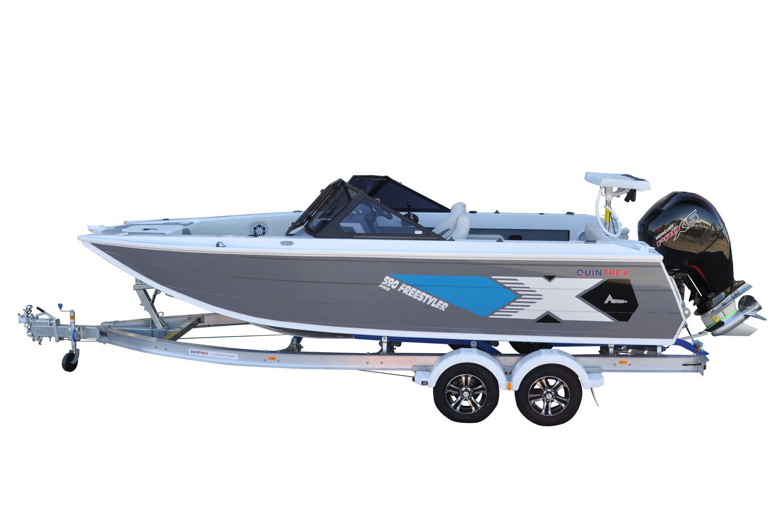 Quintrex 590 Freestyler Pro + Trailer 2000 ATM TA2000T13SB
