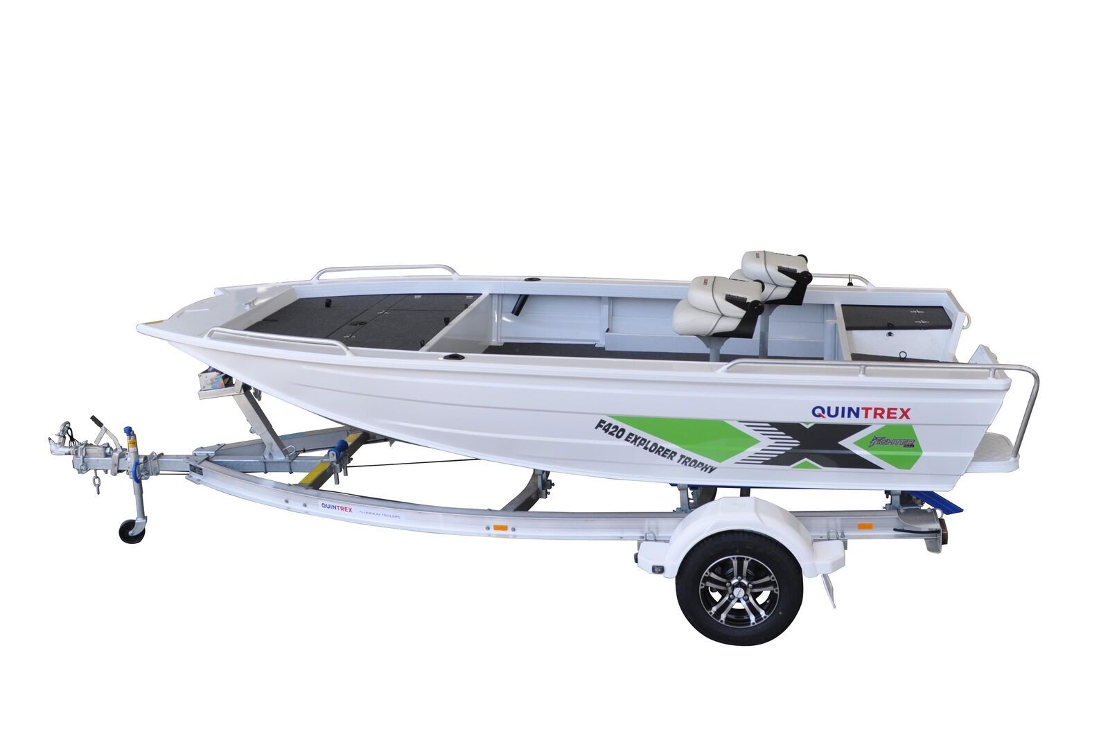 Quintrex F420 Explorer Trophy L/S + Trailer 1098 ATM TA1098S13SB