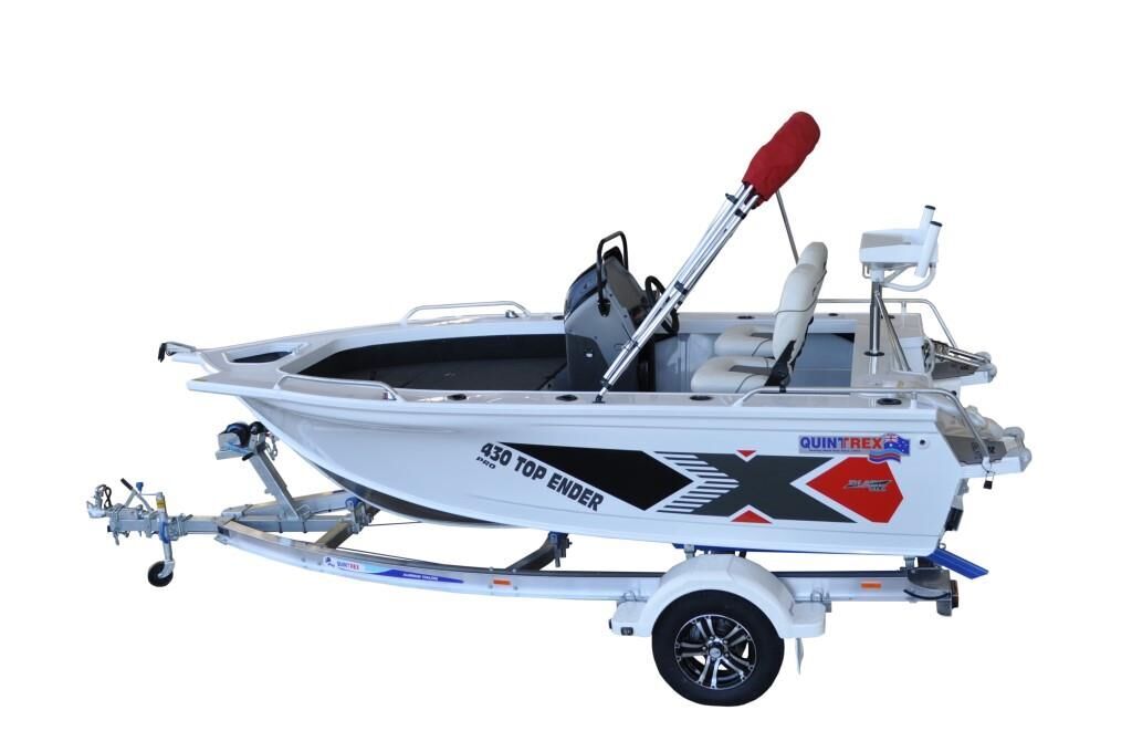 Quintrex 430 Top Ender Pro + Trailer 900 ATM TALL900S13B