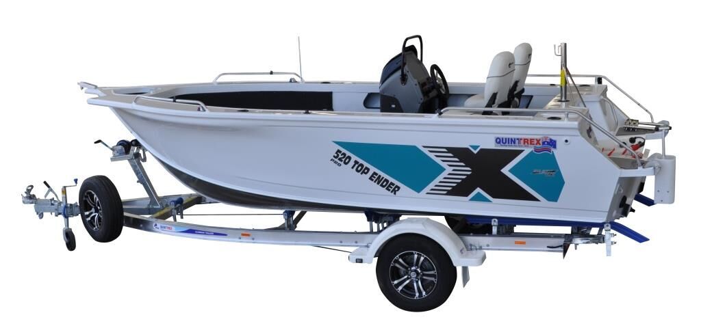 Quintrex 520 Top Ender Pro + Trailer 1400 ATM TA1400S13SB