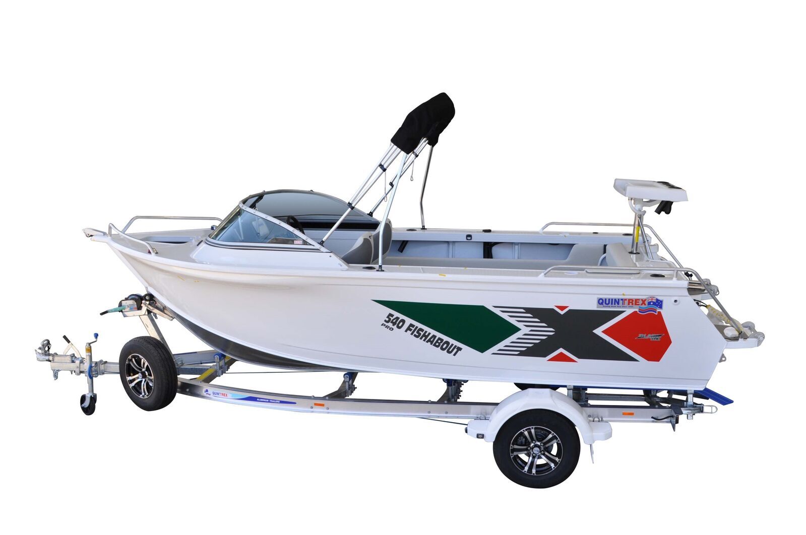 Quintrex 540 Fishabout Pro + Trailer 1595 ATM TA1595S14SB