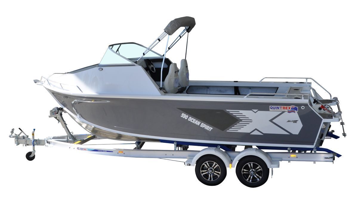 Quintrex 590 Ocean Spirit XLS + Trailer 2000 ATM TA2000T13SB