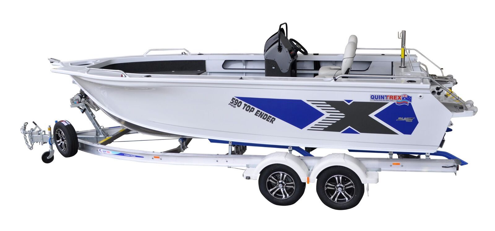 Quintrex 590 Top Ender Pro + Trailer 2000 ATM TA2000T13SB