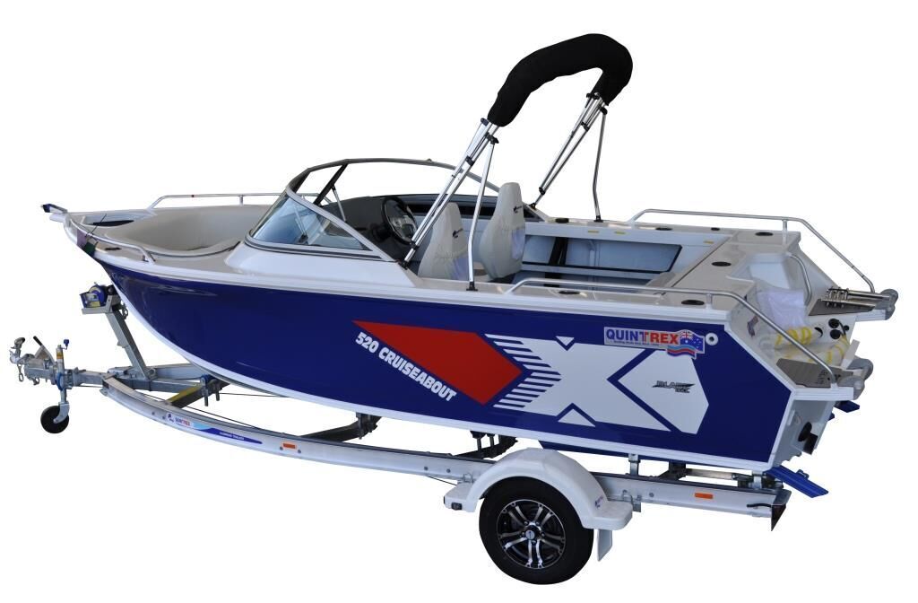 Quintrex 520 Cruiseabout &amp; Trailer 1298 + Mercury 115hp 4S ELPT CT Motor