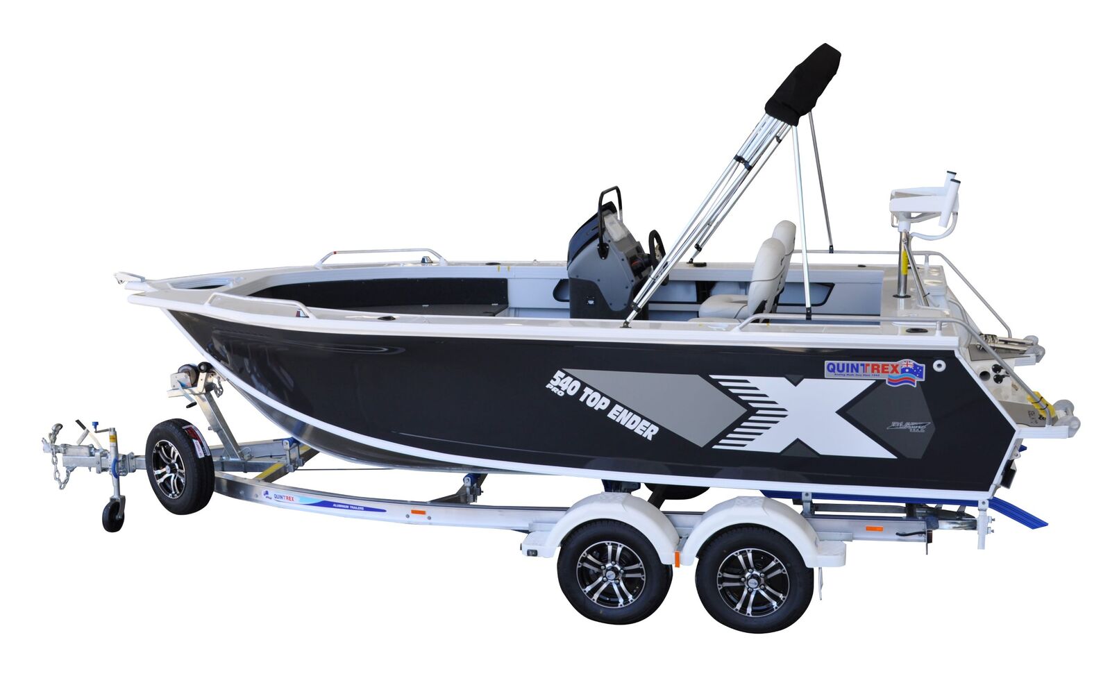 Quintrex 540 Top Ender Pro SC L/S &amp; Trailer 1595 + Mercury 135hp 4S L Motor