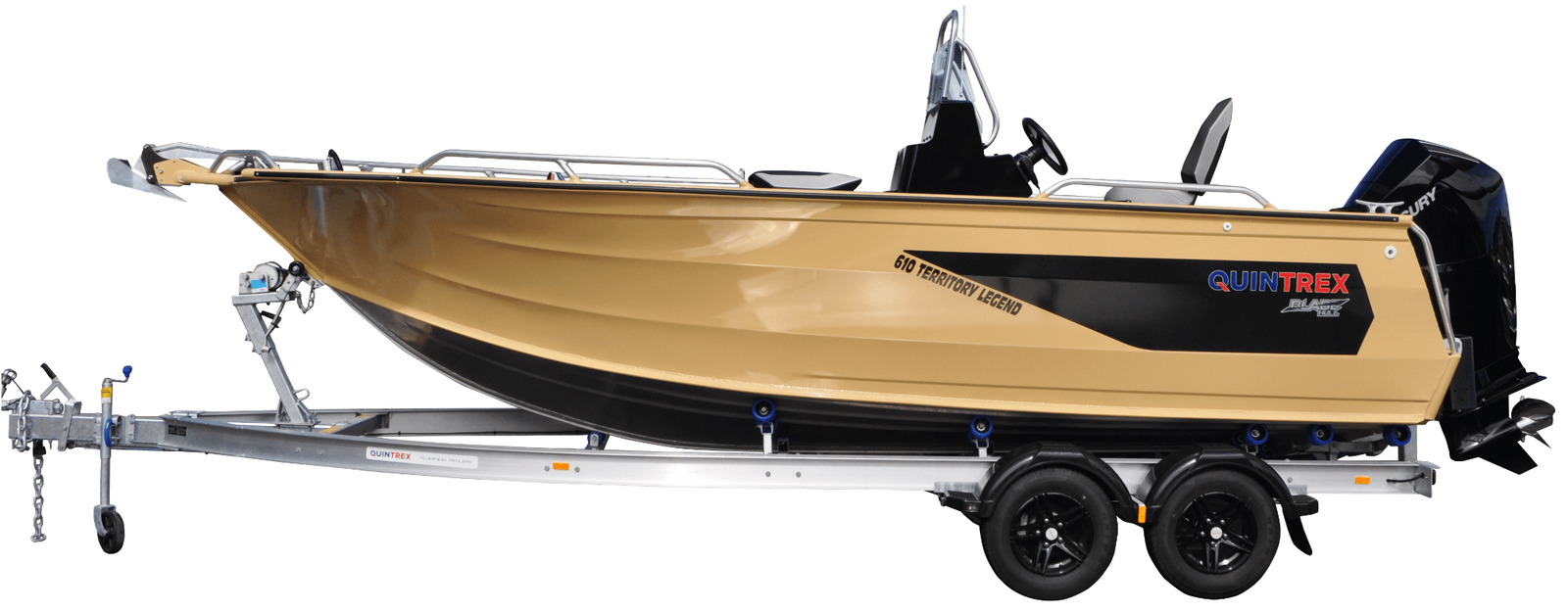 Quintrex 550 Territory Legend &amp; Trailer 1850 + Mercury 135hp 4S L L/S Motor