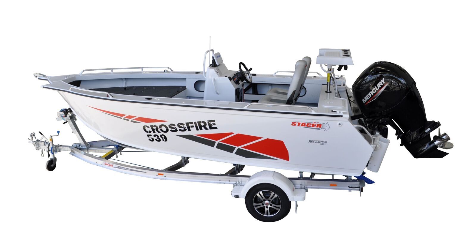 Stacer 539 Crossfire RC L/S &amp; Trailer 1595 TA1595T13SB + Mercury 135hp 4S L Motor