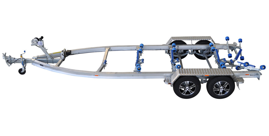 Move Trailers Alloy Blade 650 2600 ATM Tandem Axle 14" Roller Mech Braked Trailer Suits 6-7m Boats