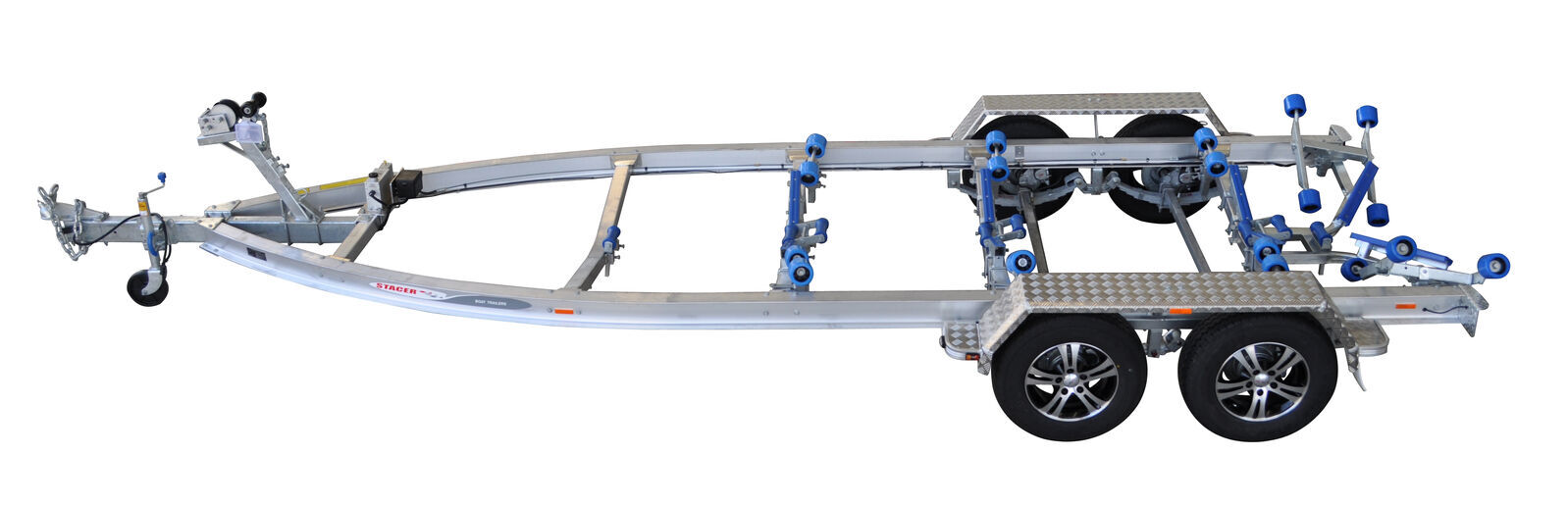 Move Trailers Aluminium Hydraulic Braked Tandem Axle Trailer Suits 6.1m - 8m Boats