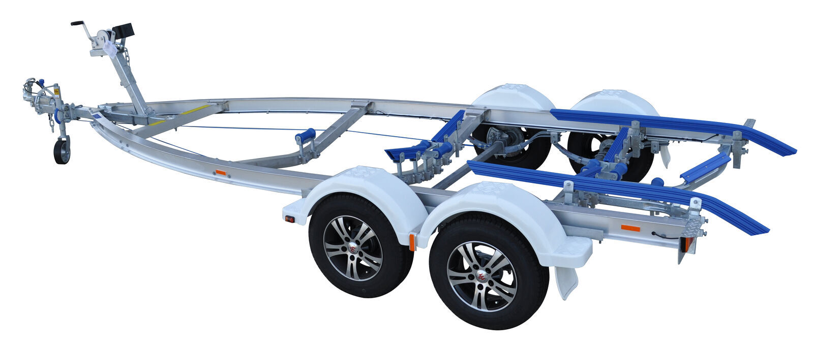 Move Trailers Aluminium Mechanical Skid Braked Tandem Axle Trailer Suits 4.8m - 6.1m Boats