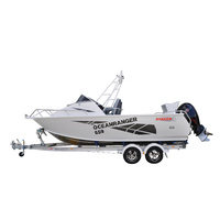 Stacer 659 Plate Ocean Ranger ST SDF XLS Boat + Move Trailers 2000 ATM Tandem Axle 13" Mech Braked Trailer