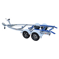 Move Trailers Aluminium Mechanical Skid Braked Tandem Axle Trailer Suits 4.8m - 6.1m Boats